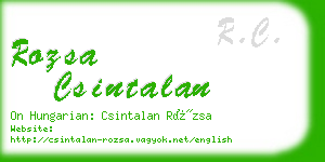 rozsa csintalan business card